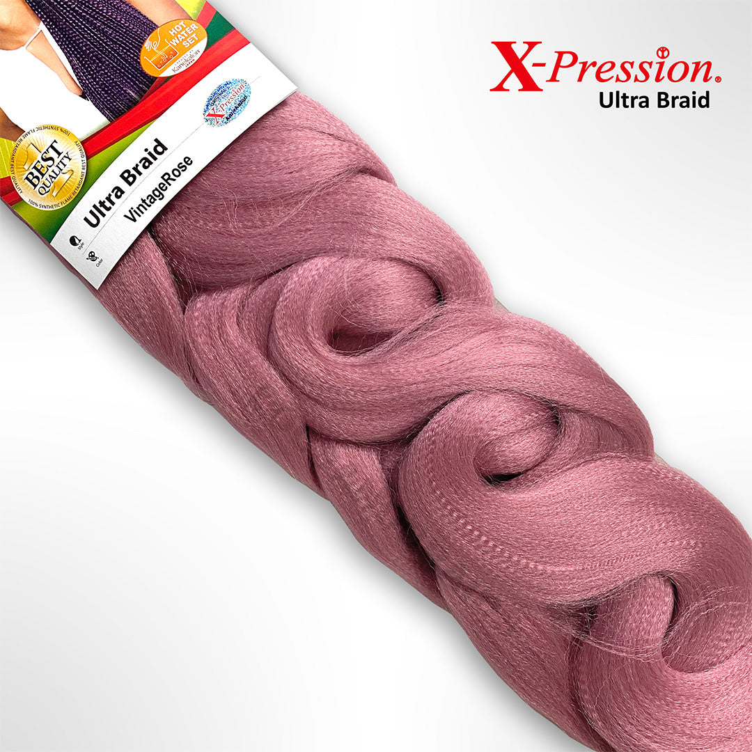 Vintage rose- X-Pression Ultra Braid – Συνθετική Τρίχα για κοτσιδάκια