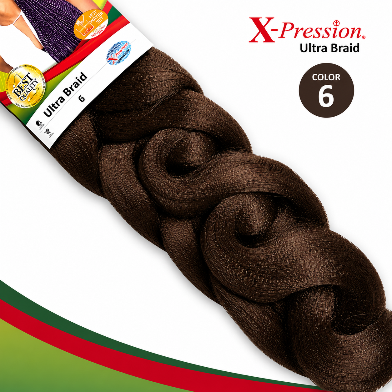 6 - X-Pression Ultra Braid – Συνθετική Τρίχα για κοτσιδάκια