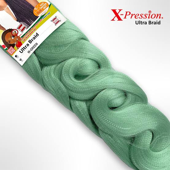 W-Green - X-Pression Ultra Braid – Συνθετική Τρίχα για κοτσιδάκια