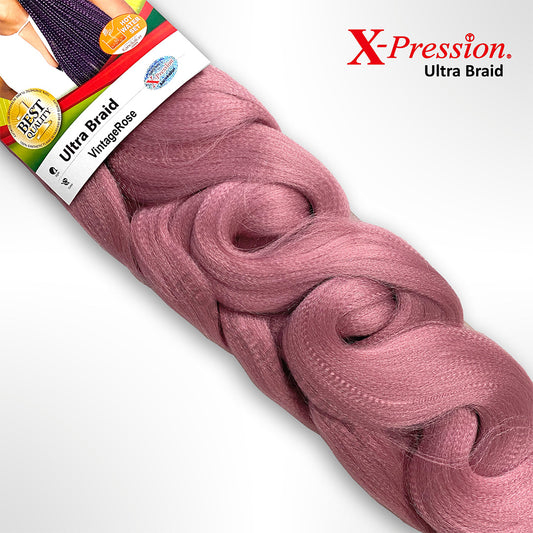 Vintage rose- X-Pression Ultra Braid – Συνθετική Τρίχα για κοτσιδάκια
