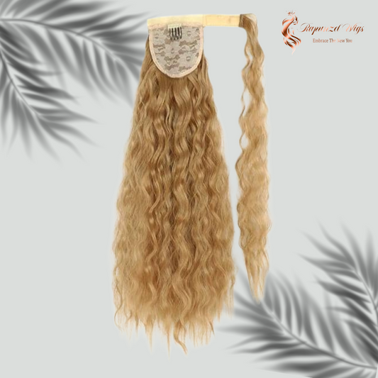 Αλογοουρά χρυσόξανθό κυματιστή - σγουρή.