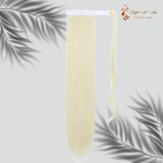 Αλογοουρά ανοιχτό ξανθο ίσια με μάκρος 80 εκατοστά.