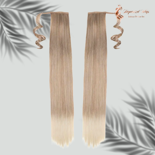 Αλογοουρά καστανόξανθο ίσια με μάκρος 80 εκατοστά.