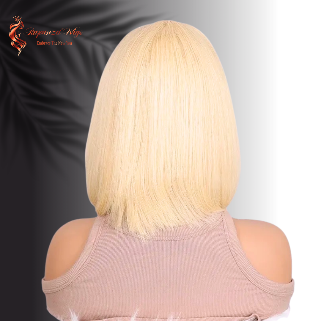 Φυσική καρέ ξάνθια περούκα.